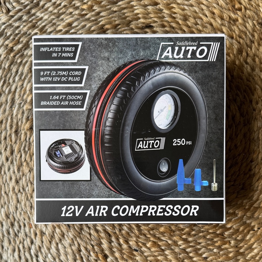 Saddlebred Auto Black and Red 12V Air Compressor